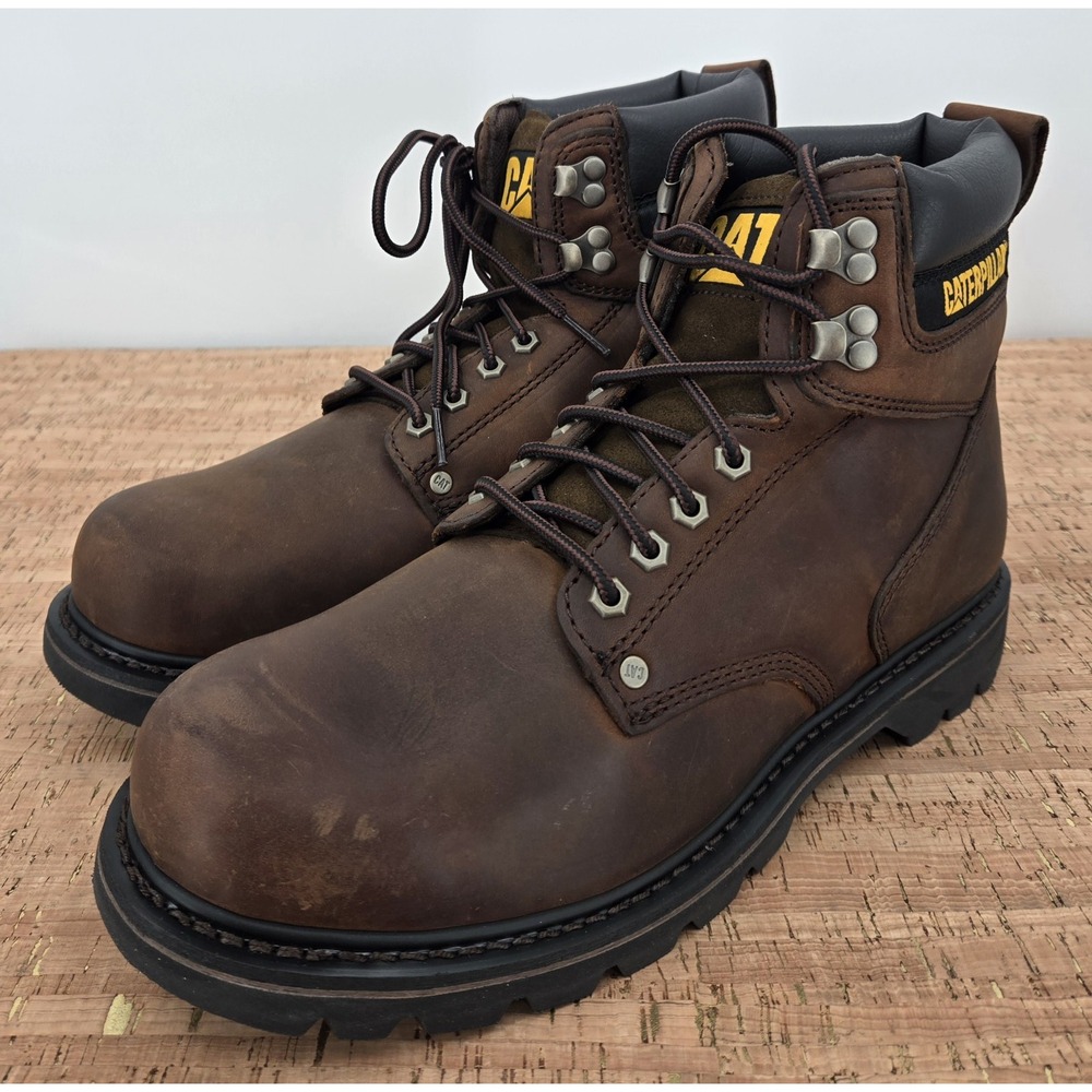 Caterpillar Second Shift 6" Boots Mens 13 Soft Toe Work P72593 Dark Brown